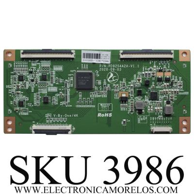 T-CON PARA TV HKPRO / NUMERO DE PARTE 2011PDBL110 / PD9254A2A-V1.1 / 2012302115 / CC500PV5D / DISPLAY CC500PV5D / MODELO HKP50UHD2 	